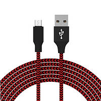 Зарядний шнур для телефону UWarmSof нейлоновий кабель для зарядки USB to Micro кабель швидкої зарядки для планшета павербанка