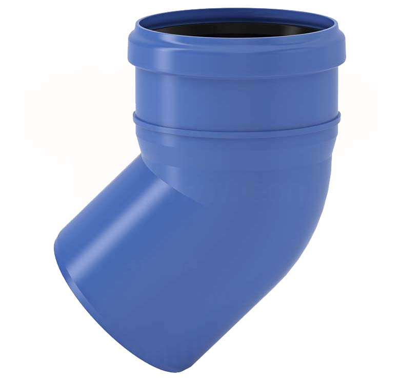 Коліно для каналізації VALSIR TRIPLUS D 110х45° (12 dB(A)) безшумна (Італія) 650455