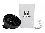 Шейкер MyProtein Plastic Shaker - 600ml Clear Black з металевою кулькою, фото 2