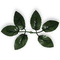 Аркуш троянді 6-ка темно-зелений, 19 см