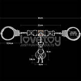 Стильні наручники металеві сріблясті Lovetoy Rebellion Reign Кайф, фото 2