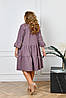 Жіноча вельветова трапецевидна сукня вільного крою з воланом по подолу, батал великі розміри, фото 8