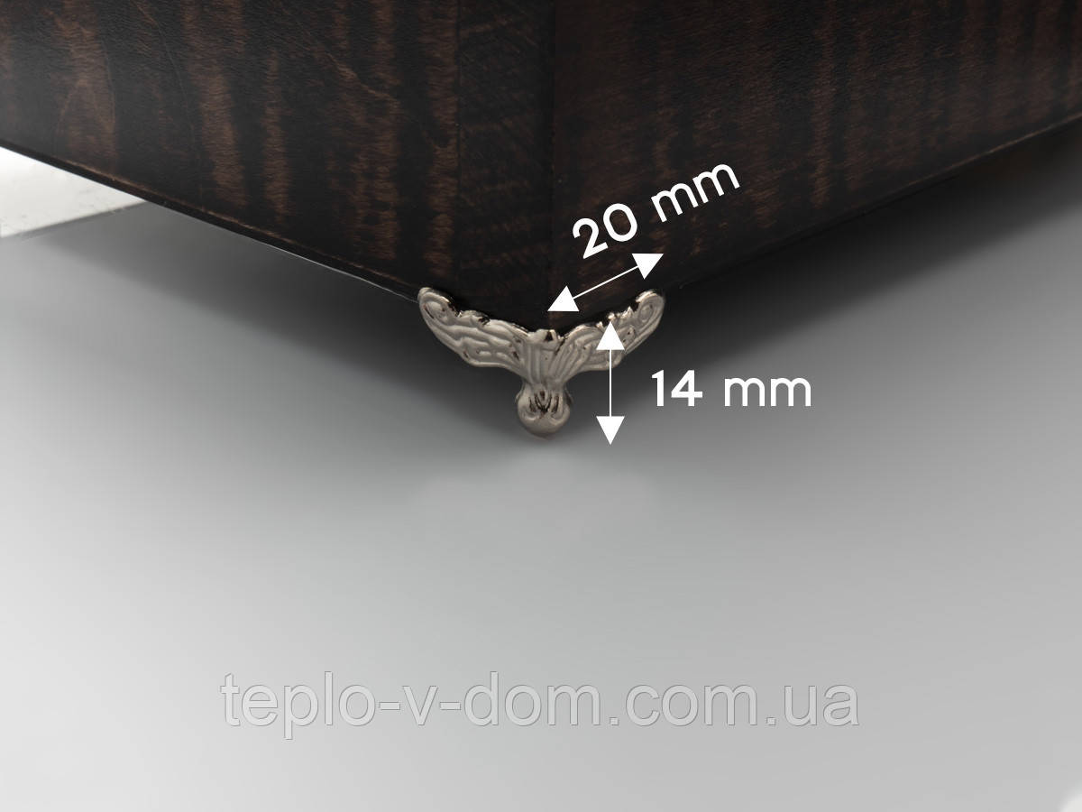 Ніжка металева. Колір "срібло". 14х20мм, фото 1