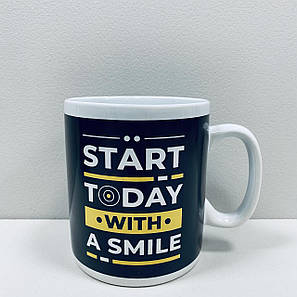 Чашка керамическая 800 мл "Start today with a smile " XXL Olens 3235, фото 2