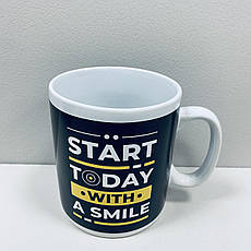 Чашка керамическая 800 мл "Start today with a smile " XXL Olens 3235, фото 3