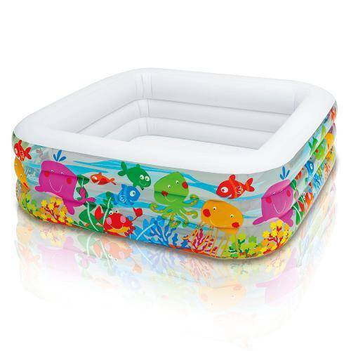 УЦІНКА!!! Басейн дитячий Квадрат 57471-UC 3 кільця, 340 л, 3,73 кг, 159-159-50 см