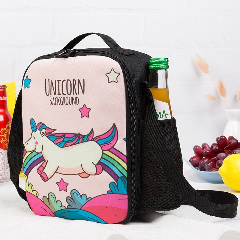 Дитячий Ланч-Бег термосумка для дівчинки з довгою ручкою Unicorn Background 4 л (LB-166031), фото 1