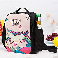 Дитячий Ланч-Бег термосумка для дівчинки з довгою ручкою Unicorn Background 4 л (LB-166031)