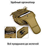 Комплект 2 В 1: армійська сумка + FZ-697 тактичний ліхтар, фото 6