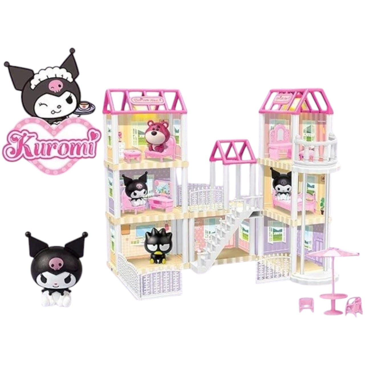 Будиночок Kuromi (3 поверхи, 138 предметів, фігурки, меблі) 7 SY-6 Штрих=42056, фото 1