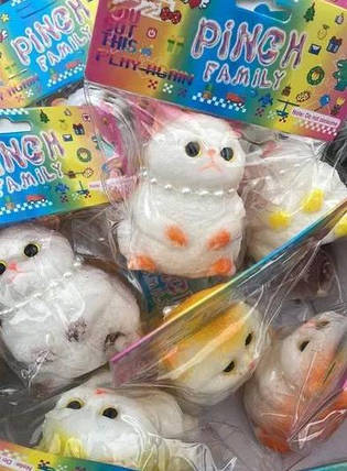 Іграшка "Антистрес Squish Котик з ворсом" 10 см, фото 3