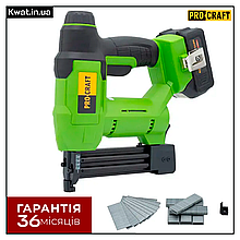 Акумуляторний степлер Procraft PEH20 20 уд хв Цвяхи Скоби АКБ 20 В 4 Ач