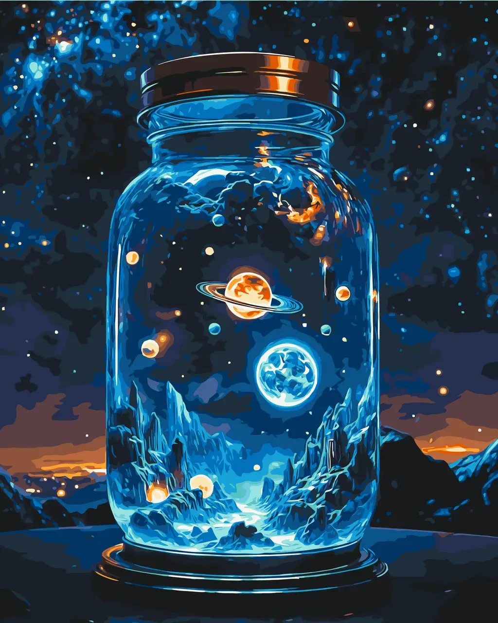 Картина за номерами Космічний простір 40*50 см Орігамі LW 3417, фото 1