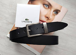 Чоловічий шкіряний ремінь Lacoste в коробці