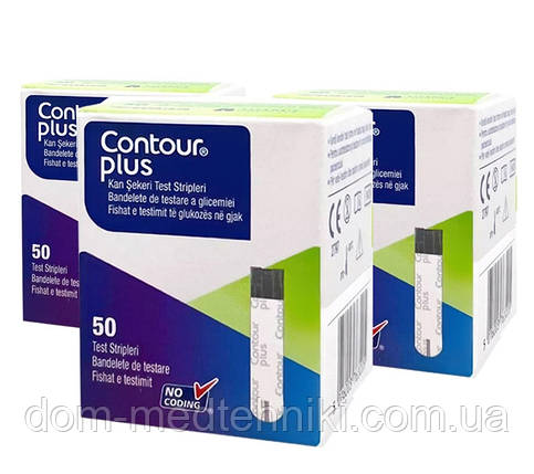 Тест-смужки Контур Плюс | Contour Plus №50 - 3 уп. (150 шт), фото 1