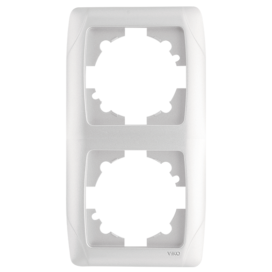 Рамка 2-місцева верт Білий Viko Carmen, 90571002