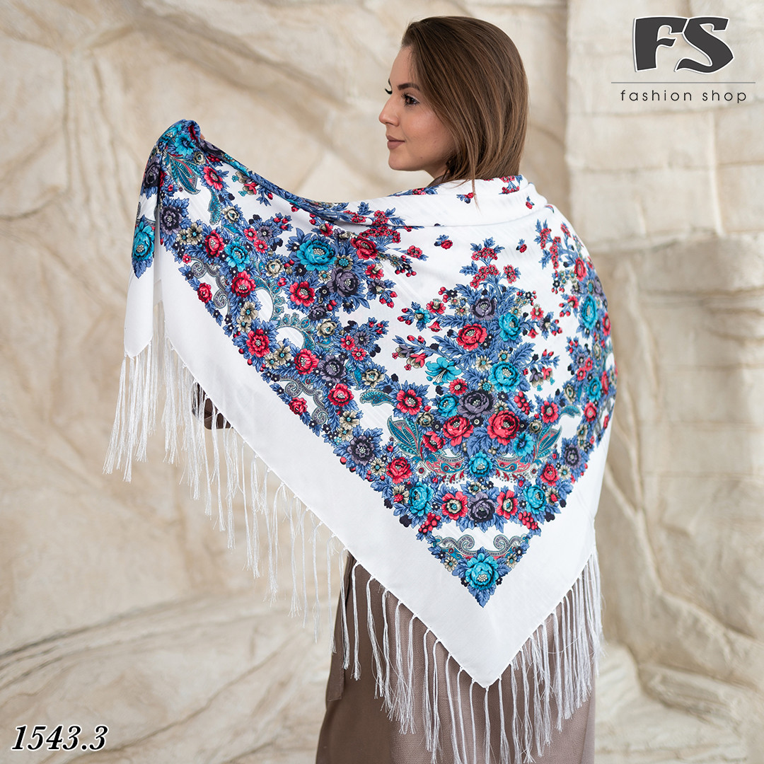 Сучасна українська вовняна хустина Анжела