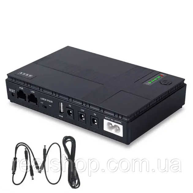 Джерело безперебійного живлення Mini DC UPS DC1018P 18W Чорний