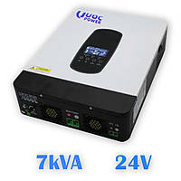 Сонячний гібридний інвертор UOC Power 48 V/220 V, 7 KVA. Перетворювач напруги з чистою синусоїдою 100 А