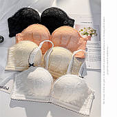 Мереживний бюстгальтер - анжеліка з push up, на подвійній застібці спереду