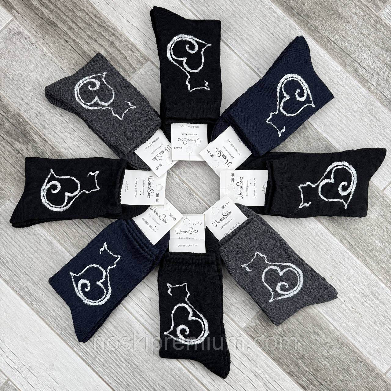 Шкарпетки жіночі махрові бавовна Women Socks, Туреччина, розмір 36-40, асорті, 07651