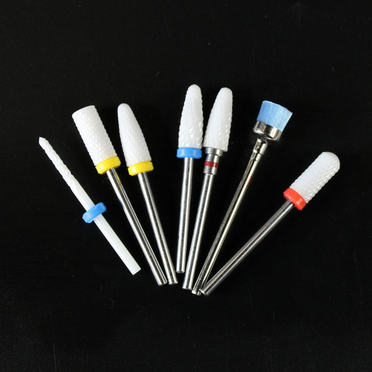 Набір насадок керамічних для манікюрного фрезера EH-04, 6 шт + щіточка, фото 1