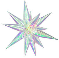 3D зірка фольгована кулька хамелеон 65х65см Китай в упаковці