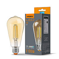 LED лампа VIDEX Filament ST64FA 10W E27 2200K бронза