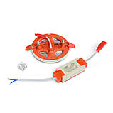 LED світильник вбудований з декоративною підсвіткою VIDEX DL4R 6W+3W 5000K+2700K 220V, фото 9