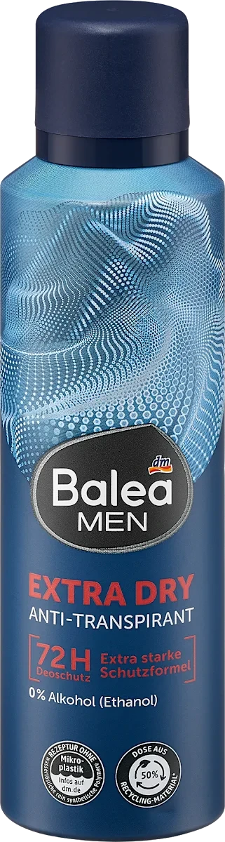 Дезодорант антиперспірант чоловічий Balea men Extra Dry, 200 мл