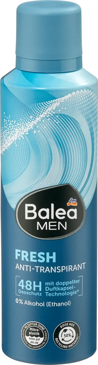Дезодорант антиперспірант чоловічий Balea Fresh, 200 мл