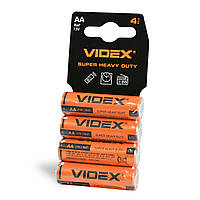 Батарейка сольова Videx, R03P, AAA, SHRINK CARD 4шт