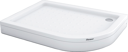 Душовий піддон асиметричний SHOWER TUNDRA 80х120х15 L, фото 1