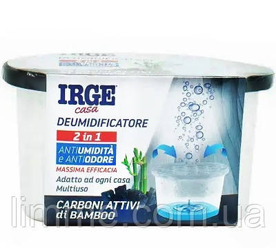 Поглинач запаху та вологи Irge casa Deumidificatore Carboni Attivi Bamboo 2в1 Бамбук активоване вугілля 400мл