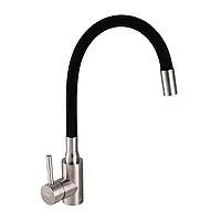 Змішувач для кухні з чорним силіком. виливом Haiba SUS 011 (HB3790)