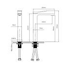 Змішувач для раковини Qtap Slavonice високий QTSLA1042H103B Black Matt, фото 3