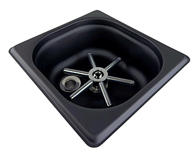 Рінзер барний Small Quick Rinse Matte Black 16 на 17 см. Чорний