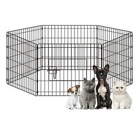 Клітка манеж для собак та інших вихованців Springos PA1007 160 x 76 см складаний металевий вольєр