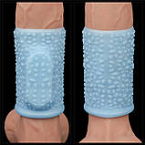 Насадка на член - Vibrating Drip Knights Ring Blue, фото 3