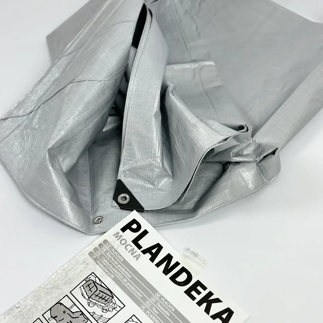 Тент Plandeka Мосhnа 110 гр/м2 Сірий 15х20 м Щільний захисний тент Сільськогосподарський тент