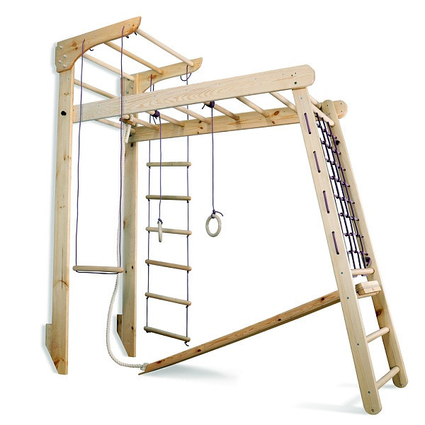 Дитячий спортивний куточок "Трансформер" з мотузковим набором і дошкою для пресу ТМ "SportBaby" (220х80 см), фото 1