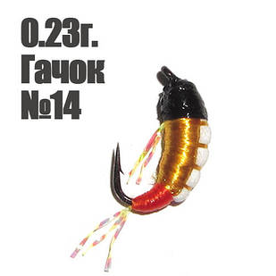 Мормишка "Shrimp" 0.23г. гачок №14 Жовта