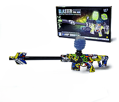 Автомат на гелієвих орбізах 555B-1Y акумуляторний з неоновими кулями, 14+.