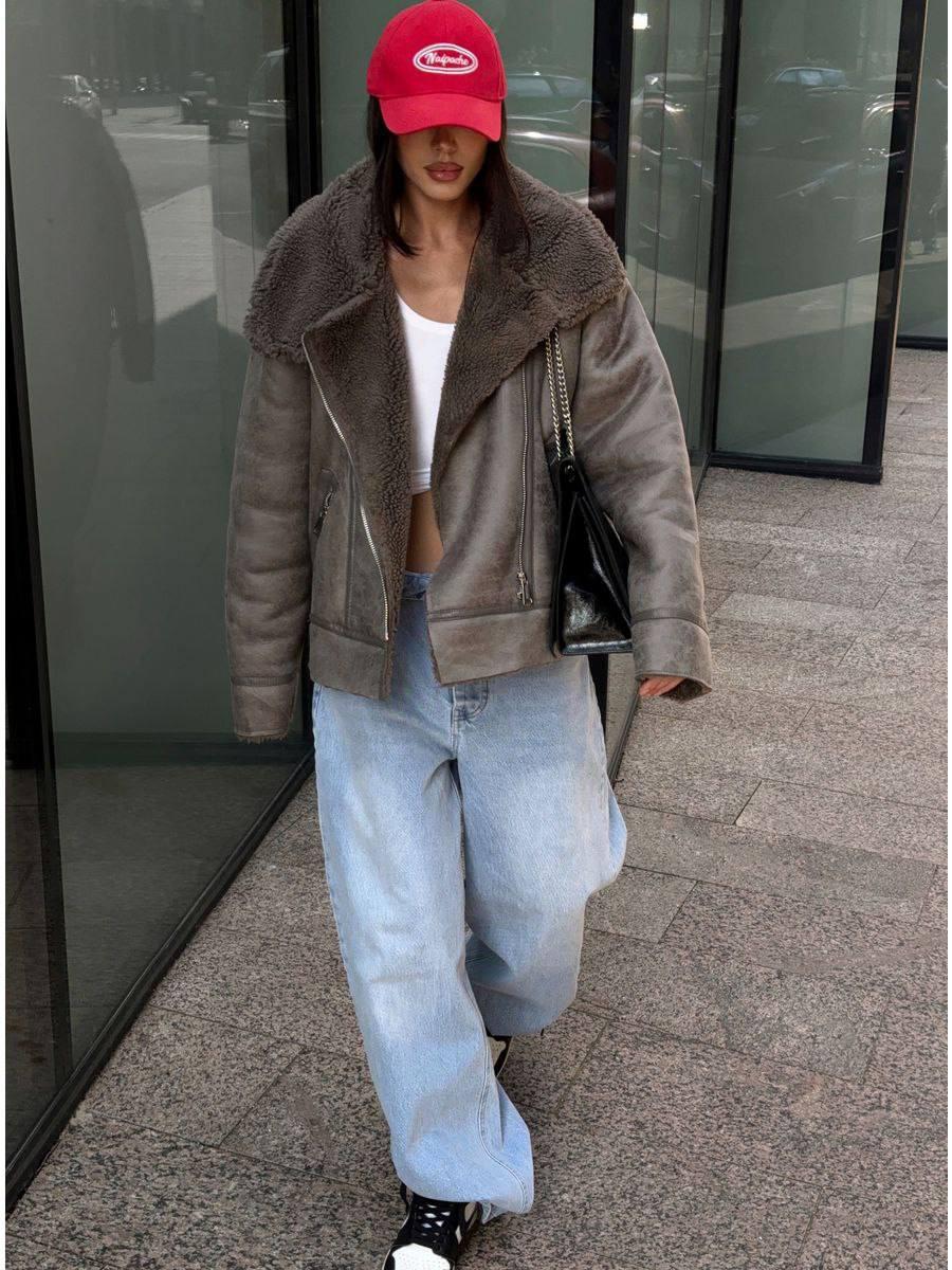 Жіноча стильна еко-дубленка у стилі Зара, фото 1