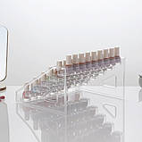 Органайзер стенд для лаків настільний прозорий пластиковий на 4 рівні Полиця підставка для лаків, косметики, фото 6