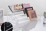Органайзер стенд для лаків настільний прозорий пластиковий на 4 рівні Полиця підставка для лаків, косметики, фото 7