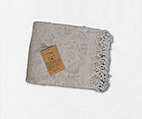 Махрове покривало з бахромою Sikel 200 х 220 см, Туреччина Lilyum Gri колір сірий, фото 2