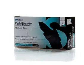 Рукавички нітрілові (чорні) SafeTouch Advanced Black MEDICOM 3,5 г 100шт S