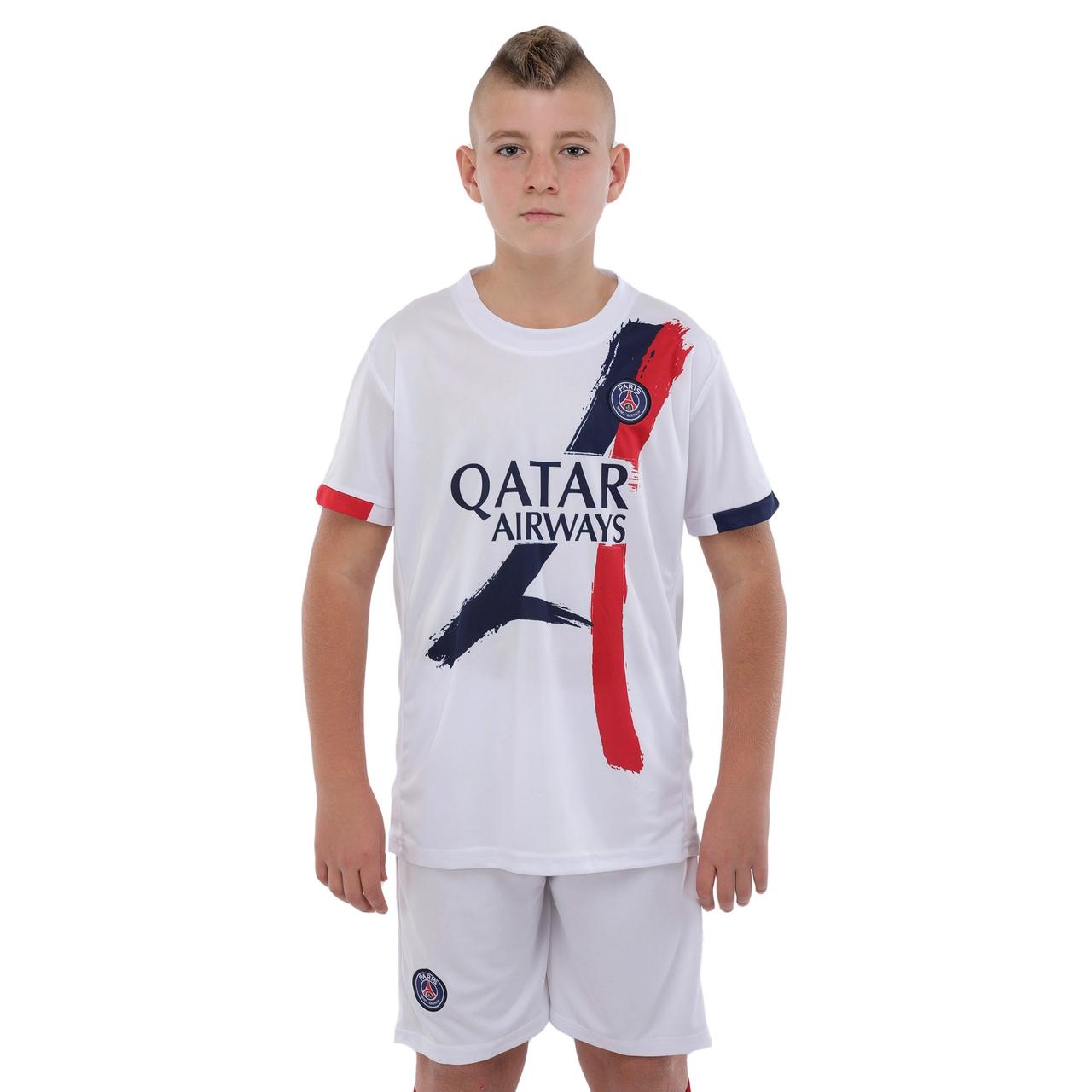 Футбольна форма дитяча ПСЖ (PSG) 2024 гостьова 22 (125-130см) біла