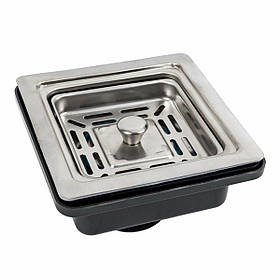 Верхня квадратна частина сифону під мийку Handmade (нержавійка)